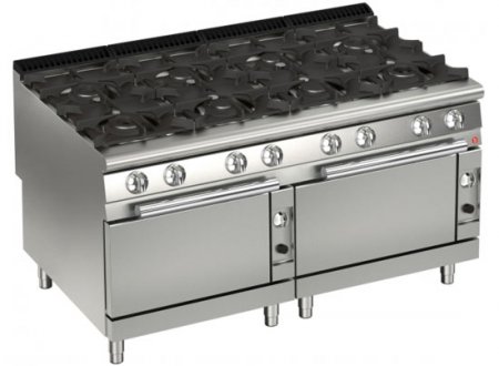 AFG 6 Flammen-Gasherd mit 2 Gas-Backofen 62,4 kW Standgerät, Queen 900