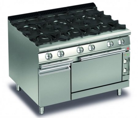 AFG 6 Flammen-Gasherd mit Elektro-Backofen, Queen 700