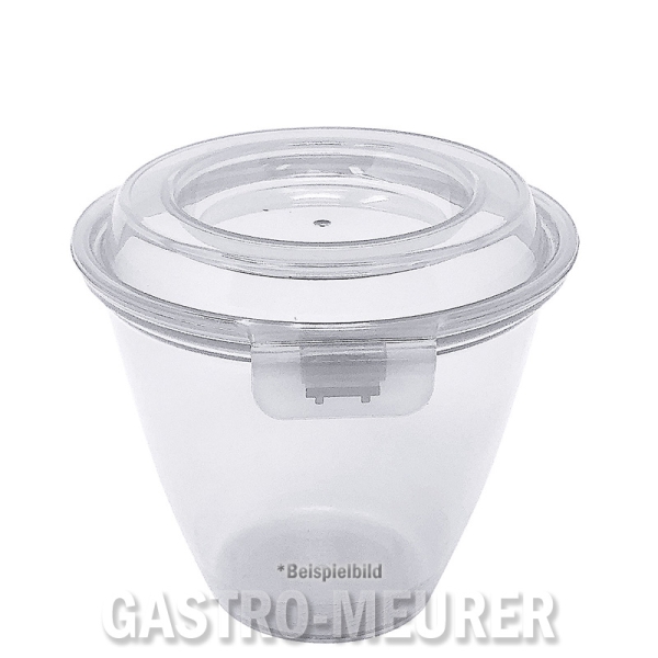 Eco-Takeouts Mehrweg-Menueschale 175 ml, Ø 9,1 cm H 7,8 cm, mit Deckel, weiß