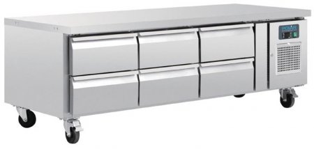 POLAR Unterbau-Kühltisch DA465, 6 Schubladen