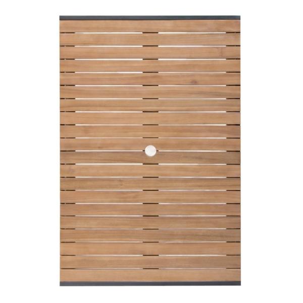 Bolero Tisch rechteckig 120 x 80 cm Stahl Akazienholz