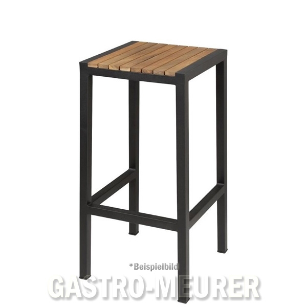 Bolero Barhocker, Stahl- und Akazienholz