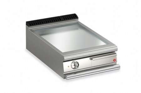 AFG Brat- Grillplatte Elektro glatt-verchromt 10,5 kW Tischgerät, Queen 900