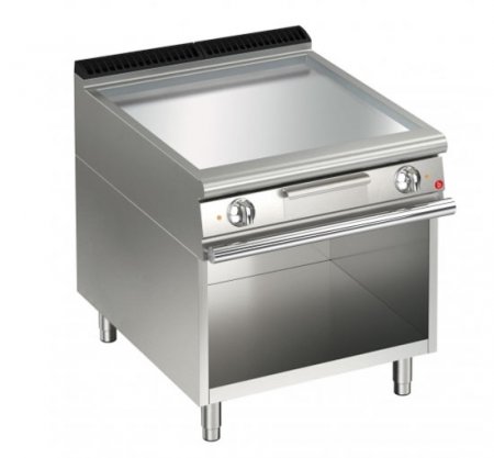 AFG Elektro-Grill+Bratplatte 10,8 kW glatt chrom Standgerät Queen 700