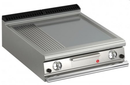 AFG Gas-Grillplatte 13,0 kW glatt+gerillt Tischgerät Queen 700