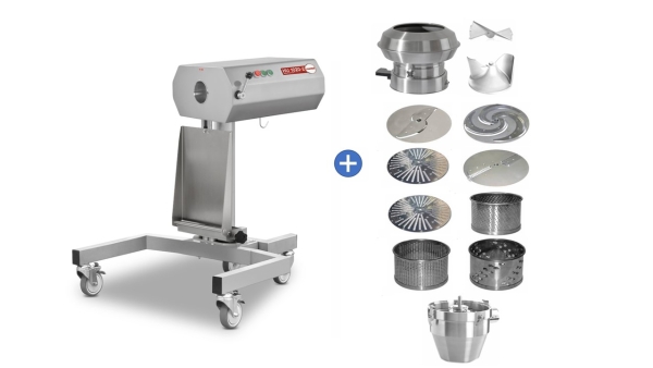 Feuma HU 1020-2 mit Set-Gemüseschneiderausstattung + Trichter + Untergestell (nicht höhenverstellbar)