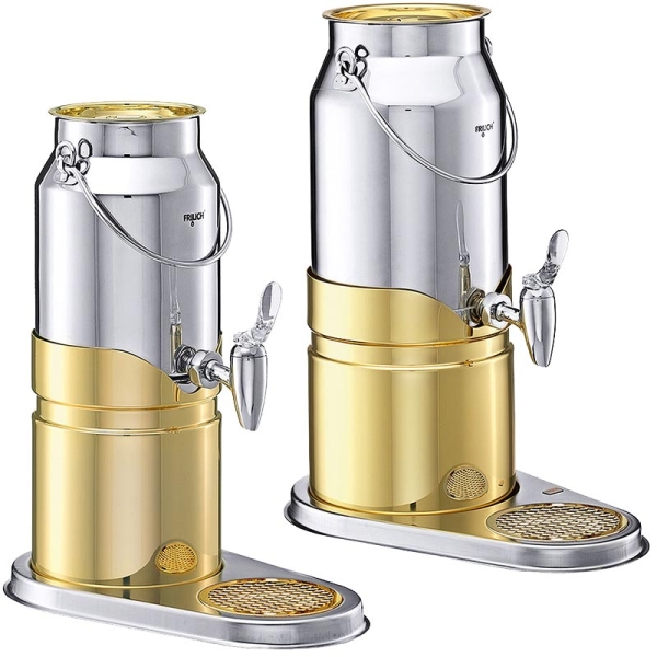 Frilich Milchkanne UNISON 24 Karat vergoldet 3,0l + 5,0l