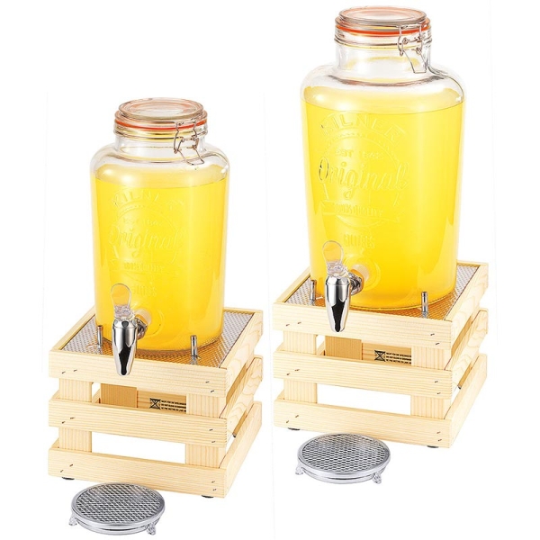 Frilich Getränkespender Raiser Nature "Barrel" 5 l + 8 l