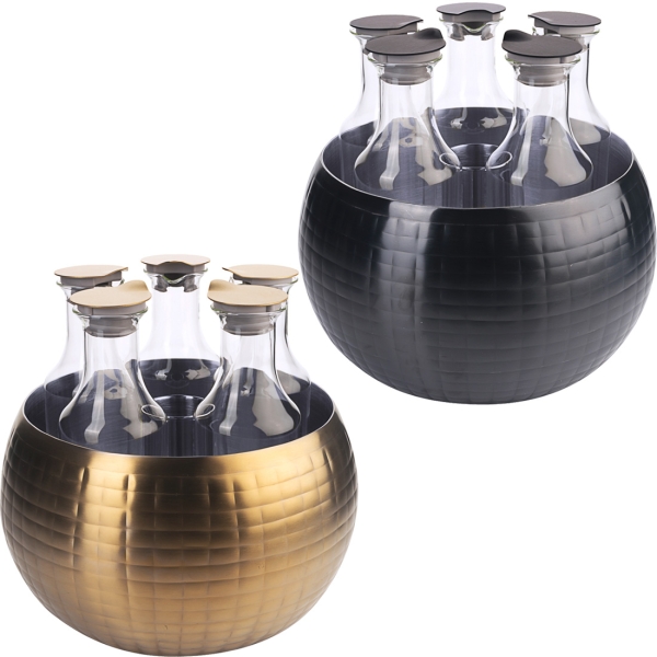 Frilich CARAFINE "Quintet" Gold oder Black mit 5 Karaffen 1,2 l