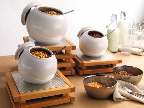 Frilich RAISER Rustic Buffet Bowl Porzellankugel 1,5 l + 3,5 l in 5 Farben