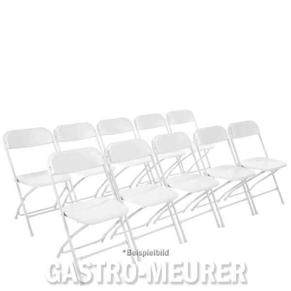 Bolero Klappstühle leicht 10 Stück weiß
