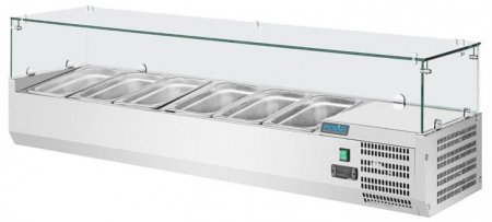 Aufsatz-Kühlvitrine GD876 5x GN1/3 und 1x GN1/2