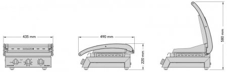 Roband Profi Grillstation GSA610S-F glatt/glatt