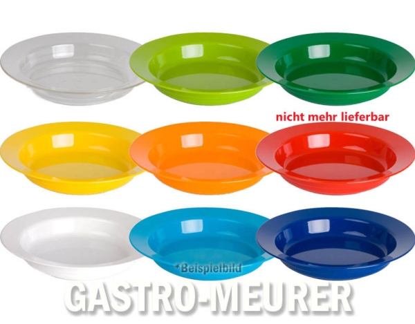Kinderzeug Teller tief 19 cm / Suppenteller klein 9 Farben (PC)