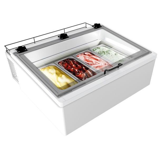 Auftisch-Eisvitrine MINI CREAM 4V LED Weiss NordCap 465500401