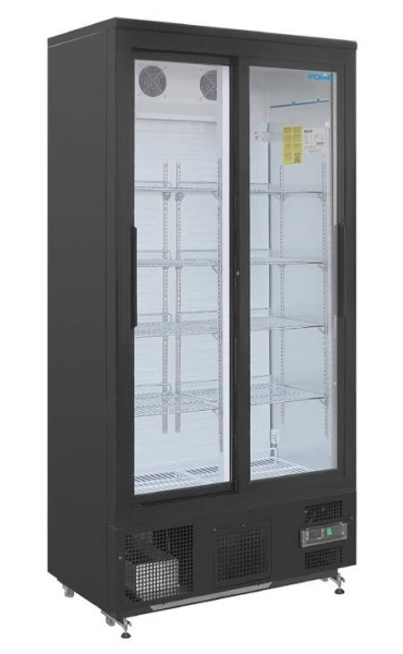 Glastür-Kühlschrank 490 Liter Schiebetüren