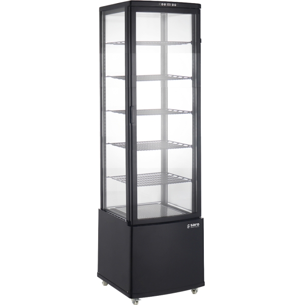 Saro Kühlvitrine, schwarz Modell Leo 330-3038