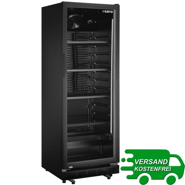 SARO Kühlschrank 337 L mit Glastür schwarz GTK 360 437-1012