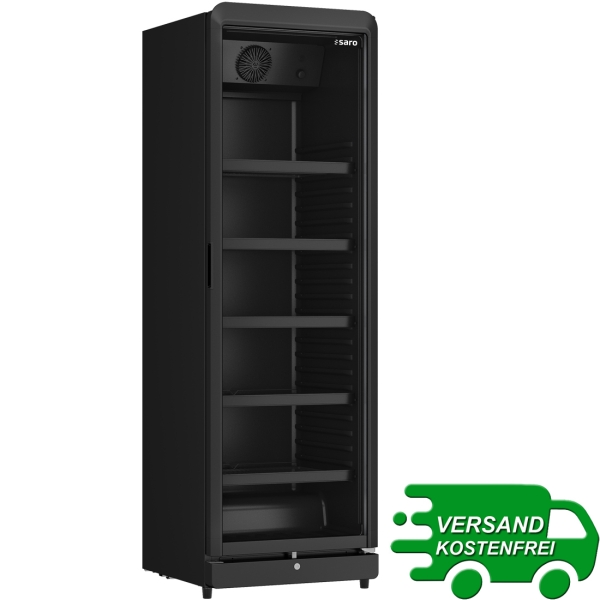 SARO Kühlschrank mit Glastür schwarz GTK 388