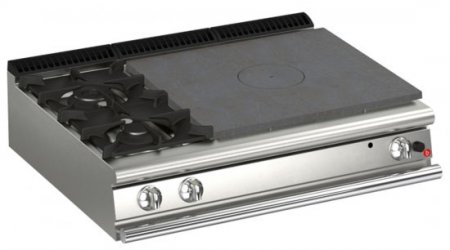 AFG Glühplattenherd Gas mit 2 Brenner 27,5 kW Tischgerät, Queen 900