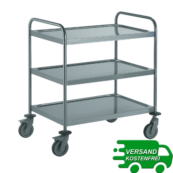 Servierwagen mit 3 Borden 80 x 53 cm Tournus 801543 801-543 801/543