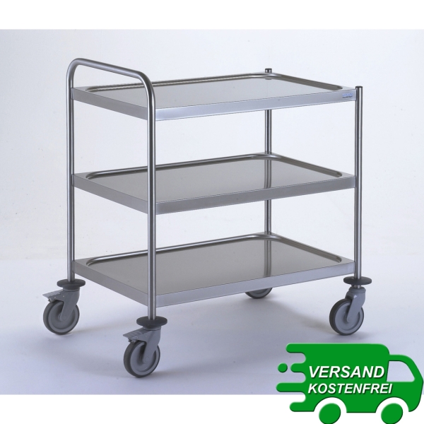 Servierwagen mit 3 Borden 100 x 60 cm 1 Griff Tournus 801613 801-613 801/613