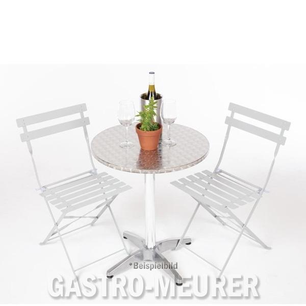 Bolero Bistrotisch rund 1 Bein 80 cm Edelstahl