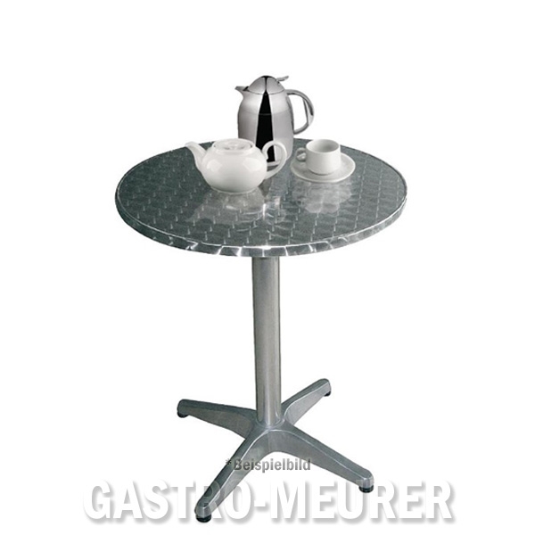 Bolero Bistrotisch rund 1 Bein 80 cm Edelstahl