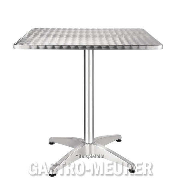 Bolero Bistrotisch quadratisch 1 Bein 70 cm Edelstahl