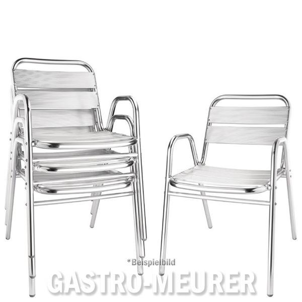 Bolero Bistrostühle stapelbar Aluminium