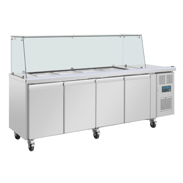 POLAR Saladette UA019, 4 Türen, 2x GN 1/1