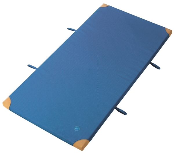 Turn- und Sportmatte 150x100x6 cm VB120 mit Lederecken mit Trageschlaufen