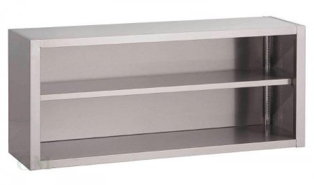 Edelstahl Wandhängeschrank offen 1400 x 400 mm