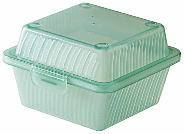 Eco-Takeouts Mehrweg-Hamburger Box, 12,5 x 13 x 8 cm, grün