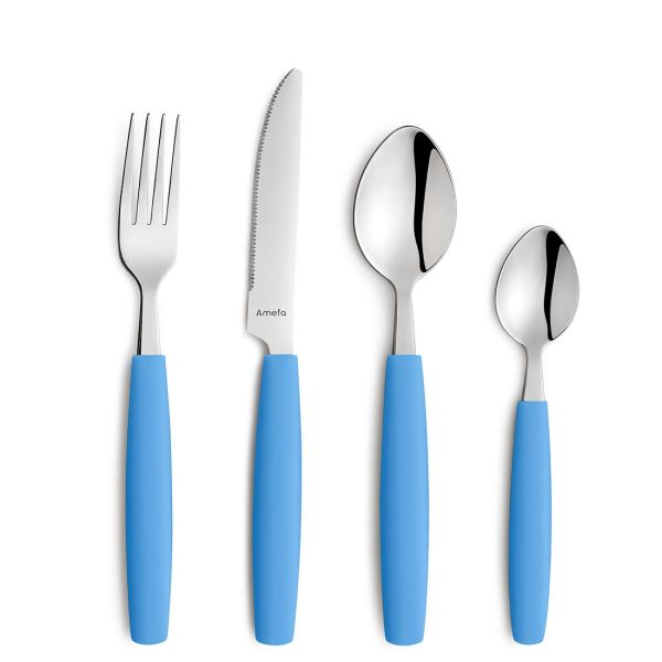 Menümesser 22,4 cm Pixel Farbe Sky hellblau