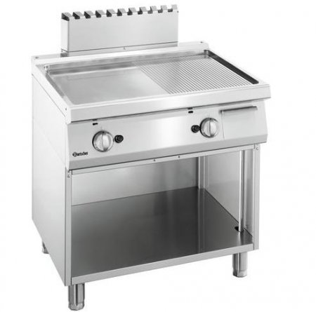 Bartscher Gas-Griddleplatte glatt/gerillt Serie 700