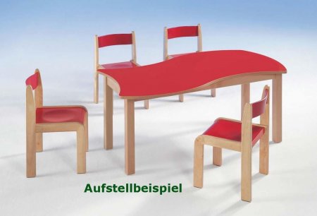 Rechteckwellentisch "Swing-it Woody" 120 x 60 cm