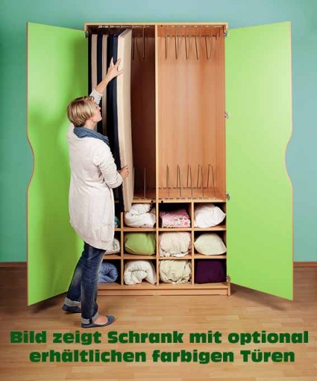 Liegepolsterschrank m. Türen f. 12 Liegepolster