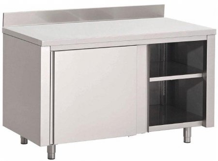 Edelstahl Arbeitsschrank 1200 x 700 mm mit Aufkantung