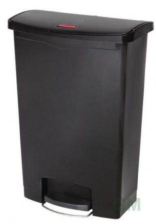 Rubbermaid Tretabfalleimer 90 l fahrbar schwarz
