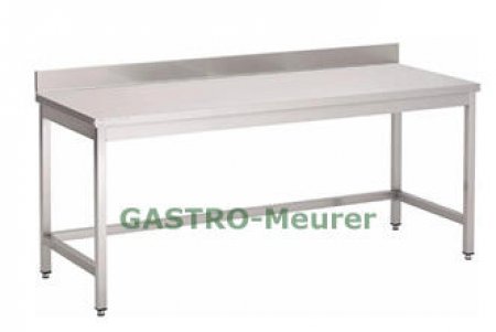 Arbeitstisch 1600 x 700 mm ohne Bodenablage mit Aufkantung