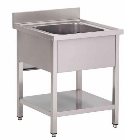 Spültisch 700 x 700 mm mit 1 Becken