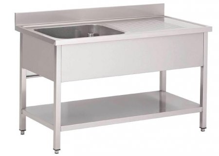 Spültisch 1400 x 700 mm mit 1 Becken