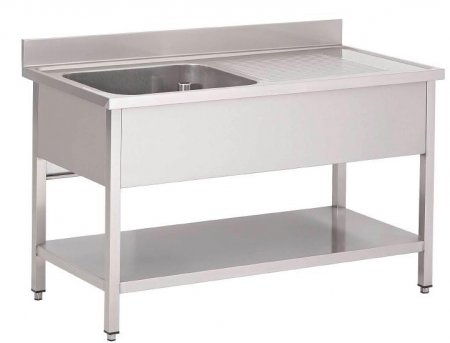 Spültisch 1600 x 700 mm mit 1 Becken