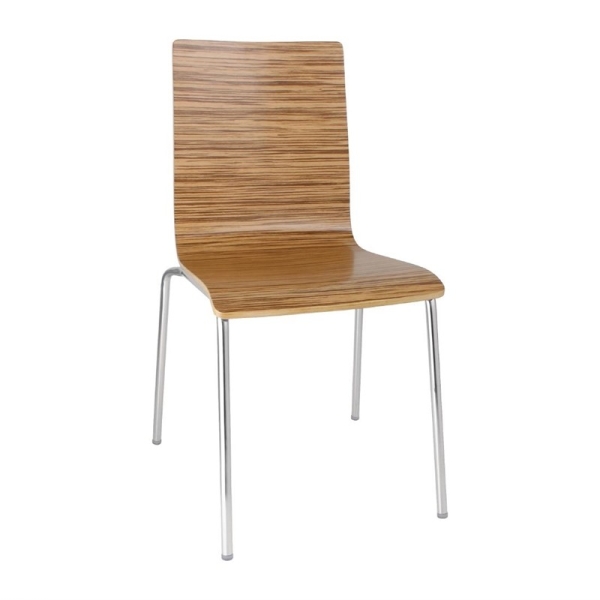 Bolero Stapelstuhl Buchenfurnier Zebrano