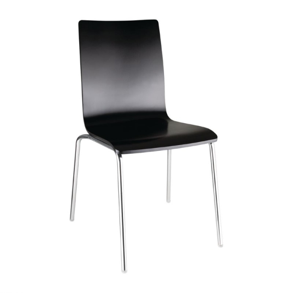 Bolero Stapelstuhl Buchenfurnier schwarz