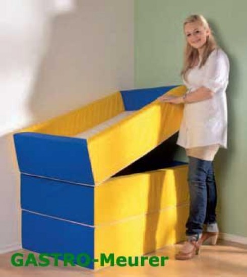 Schaumstoffbett 134 x 74 x 25 cm inkl. PU-Matratze