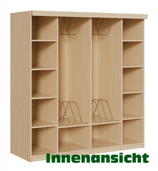 Liegepolsterschrank m. Türen f. 10 Liegepolster