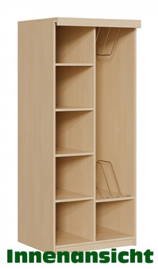 Liegepolsterschrank m. Türen f. 4 Liegepolster