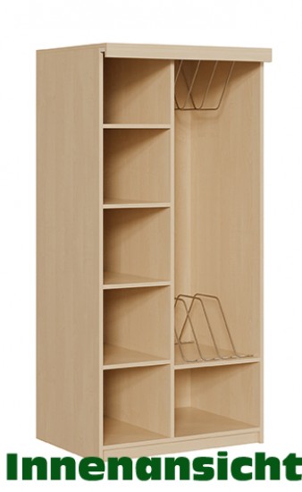 Liegepolsterschrank f. 5 Liegepolster m. Lochblechtüren